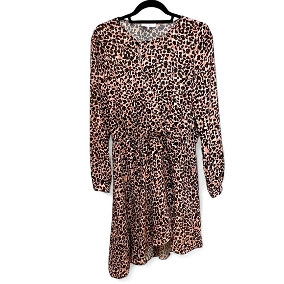Parker Panter Asymmetrical Wrap Animal Print Dress size medium - Picture 1 of 14